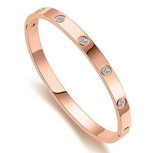 Chrishine Life | Rose Gold Oval Love Friendship Bracelet